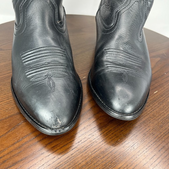 Ariat A2-STAMPEDE Boots Men's 9 Black Leather Pull On Cowboy Western 34228 - Picture 2 of 16